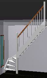 Dit is een onderkwart trap open rechtsom in 3D