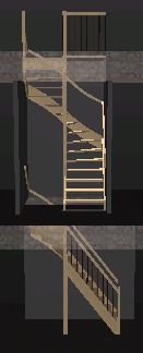 trappenhuis linksom 3D